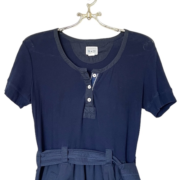 Converse One Star Navy Blue Shirt Dress Size S - Picture 2 of 12